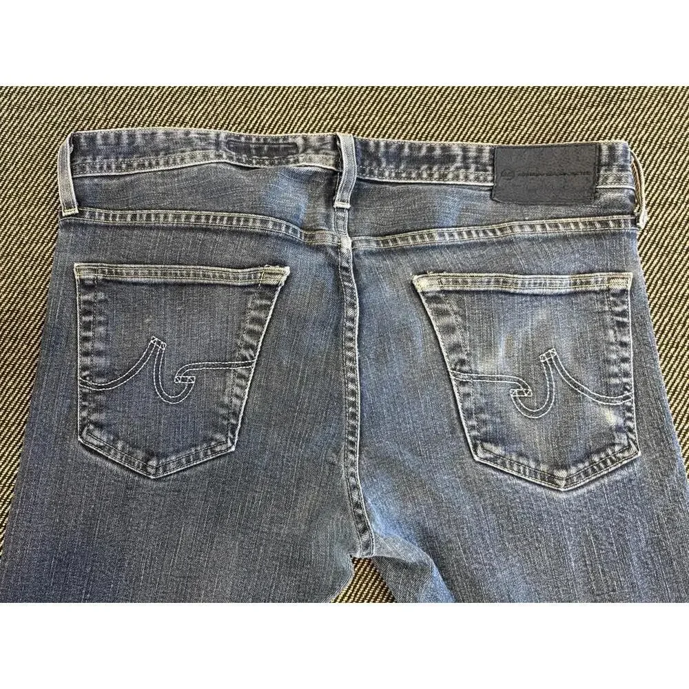 Adriano Goldschmied AG 34X34 The Matchbox Slim Straight Faded Blue Jeans - Picture 9 of 9